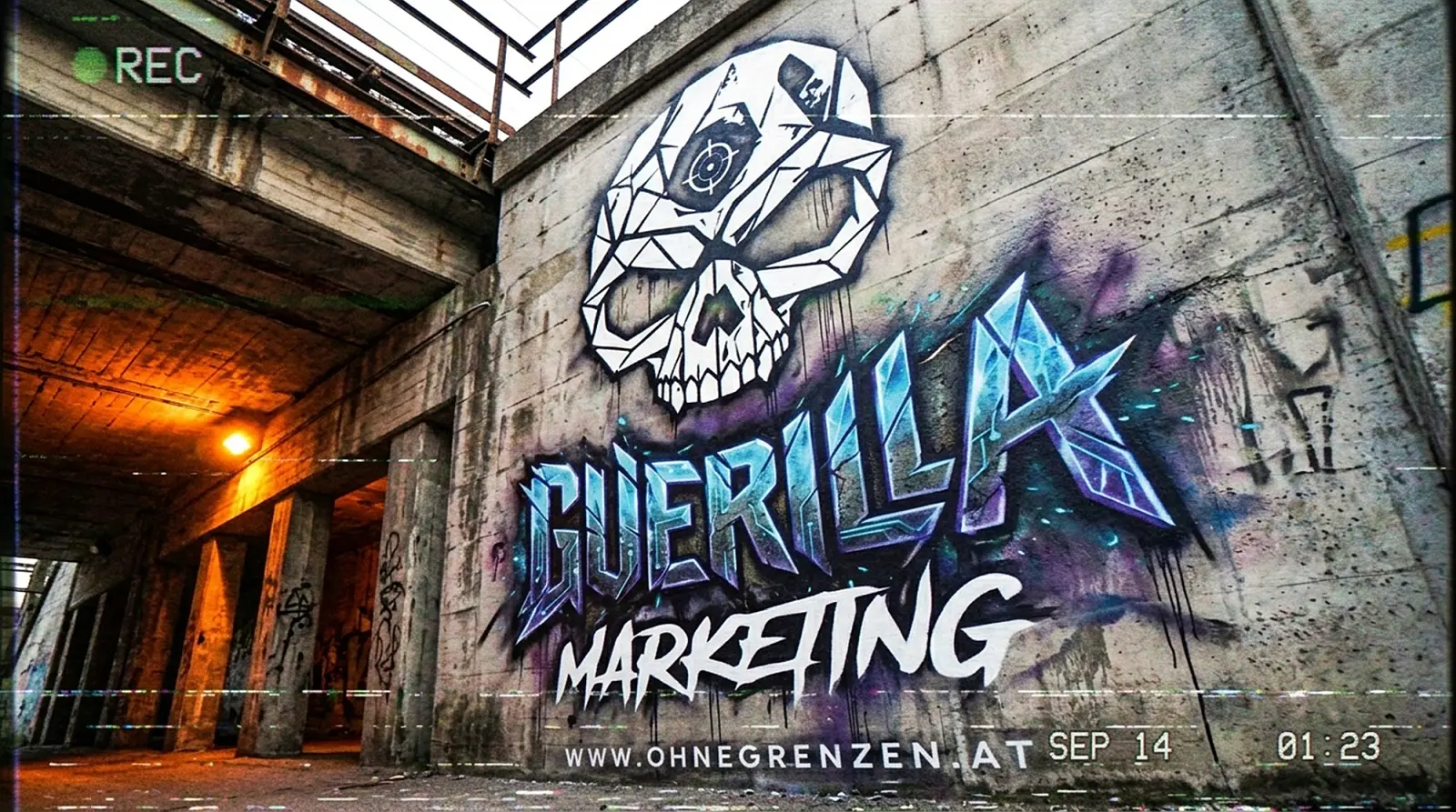 Kreative Streetart Werbung und Guerilla Marketing durch die Werbeagentur infinite