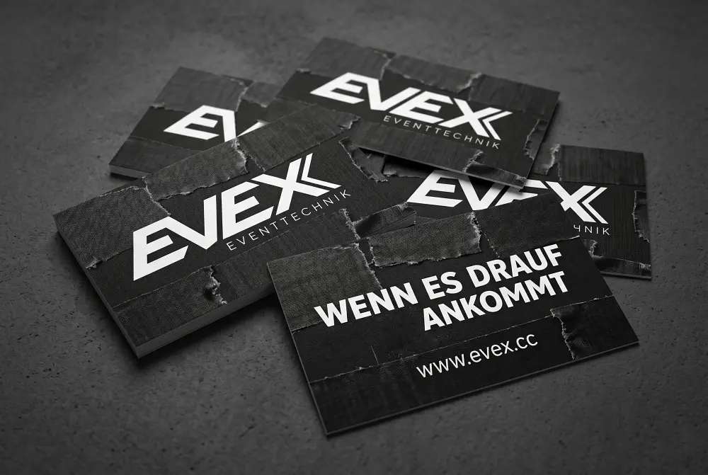 Markante Typografie und Brand Identity für EVEX