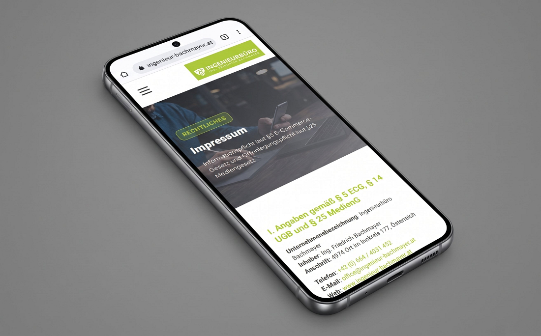Performante One-Page-Webseite für Dienstleister aus Österreich, Umsetzung durch die Webagentur infinite