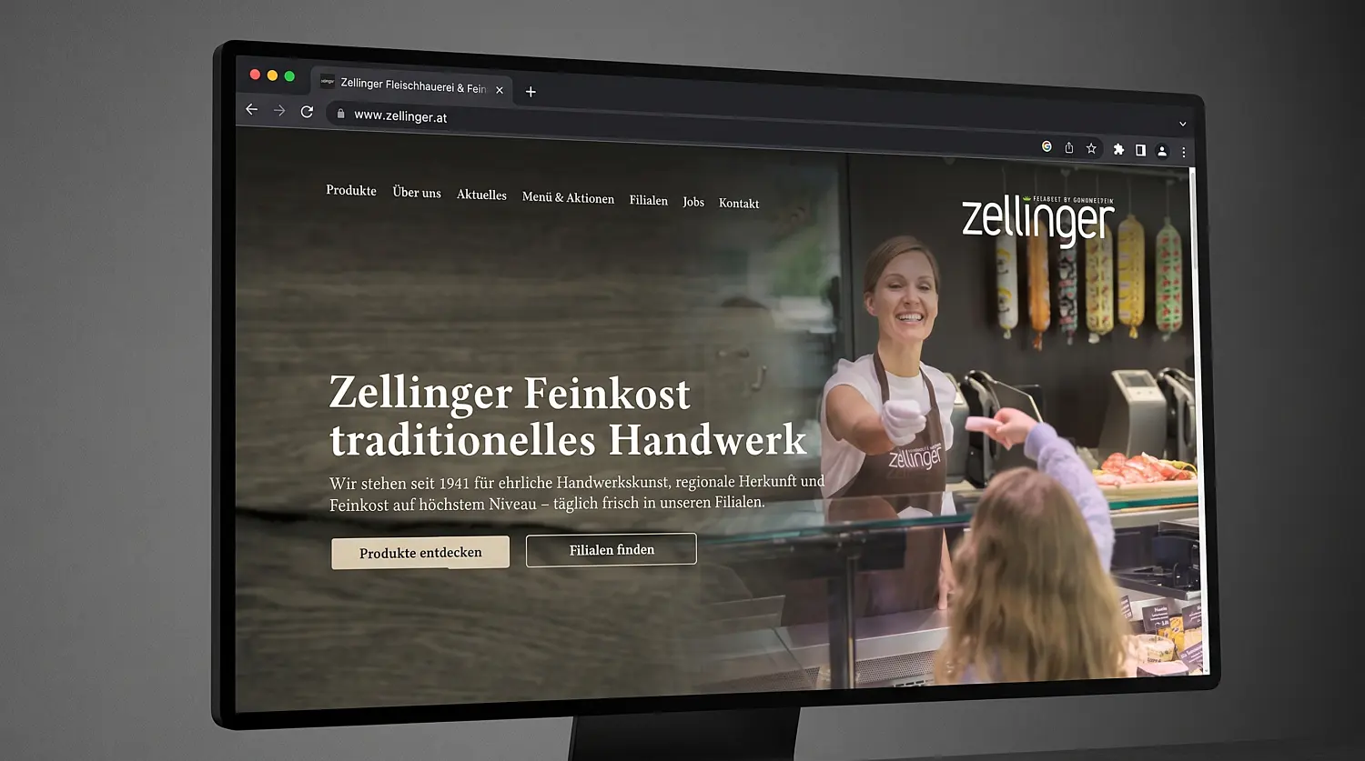 Premium Landingpage für Premium Produkte - der Zellinger Onepager umgesetzt von der Werbeagentur infinite aus OÖ