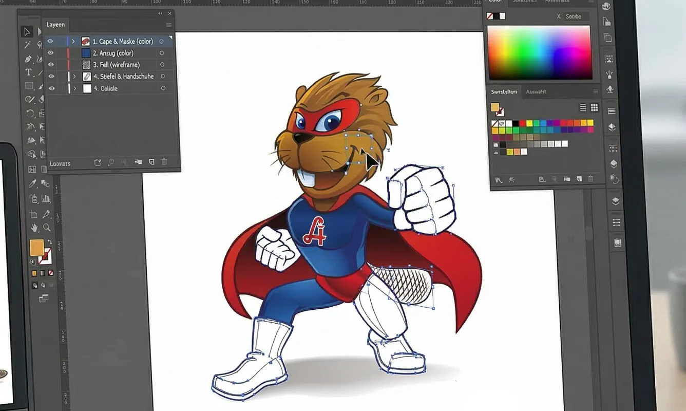 Professionelles Charakter-Design durch infinite: Die digitale Erstellung einer individuellen Sympathiefigur als Markenbotschafter zur emotionalen Kundenbindung.