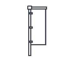 Klassische Hissfahnen und Flaggen für die repräsentative Außenwerbung.