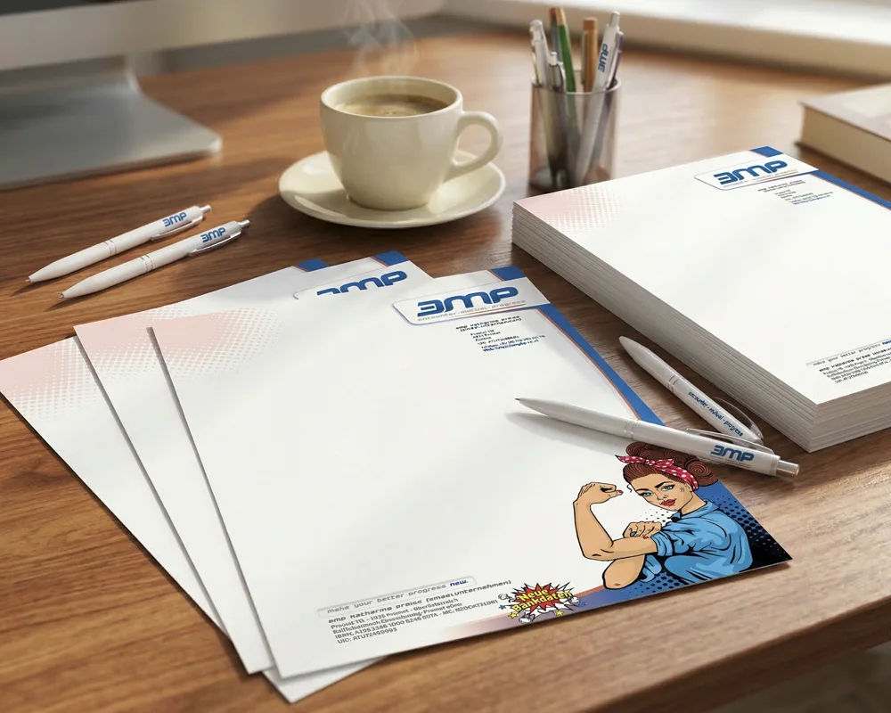 Business-Geschäftspapier gedruckt auf hochwertigem Offsetpapier für emp.