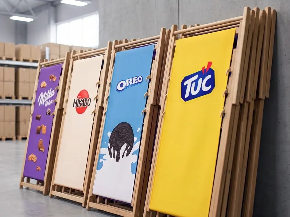 Hochwertige Outdoor-Werbeliegestühle mit individuell bedruckter, wetterfeste Bespannung für Events und Festivals