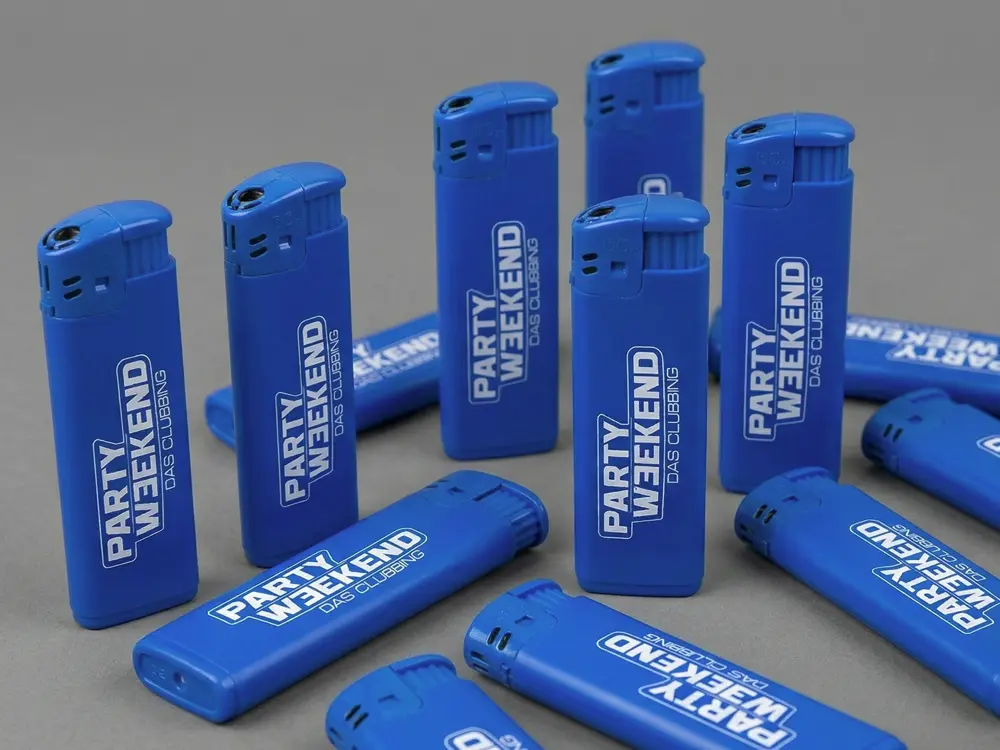 Hochwertige Elektrofeuerzeuge mit beidseitigem Branding als funktionales Giveaway für Events, Gastronomie und Veranstaltungen.